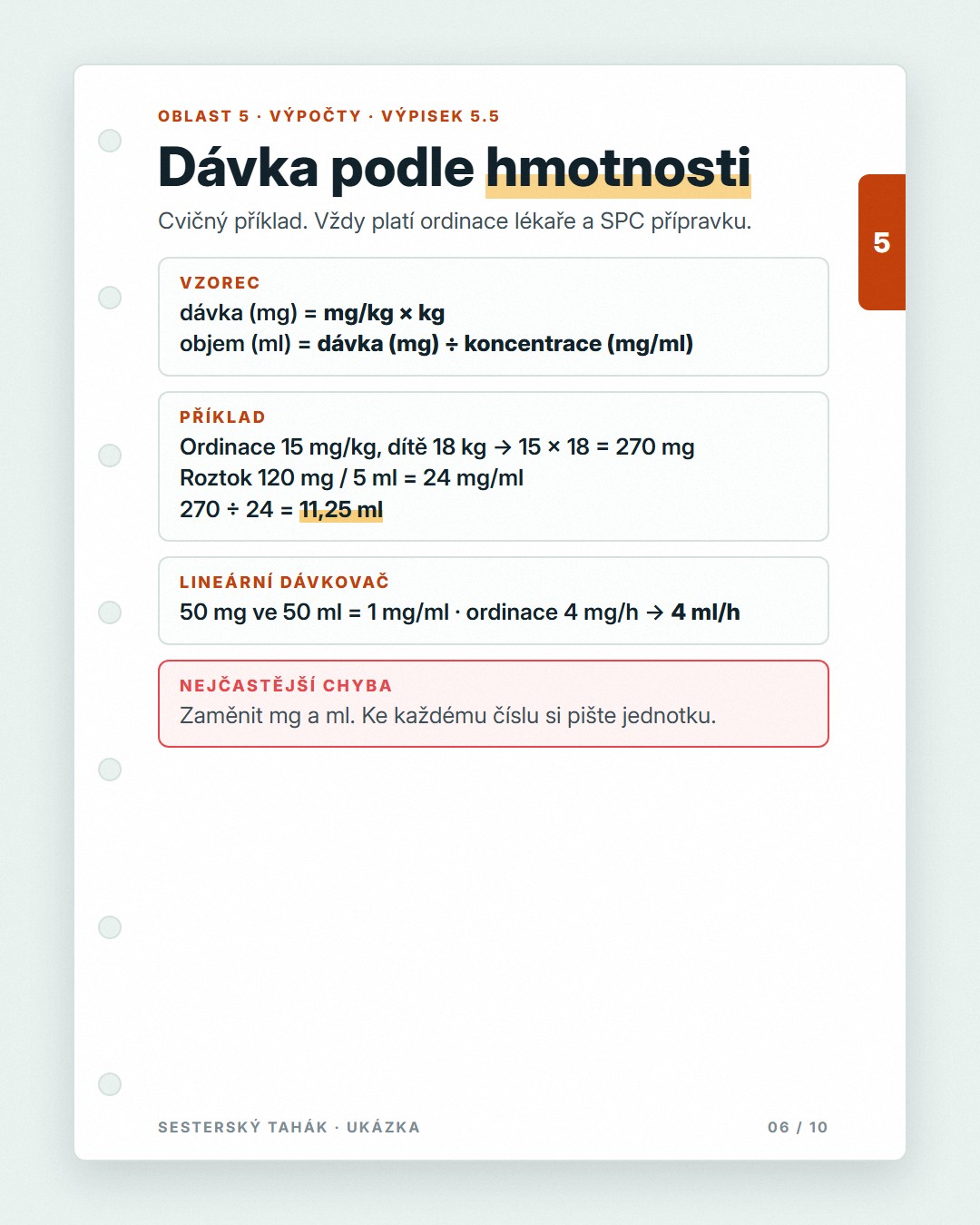 Sesterský tahák · 6